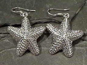 Sterling Silver Starfish Earrings Simple Item