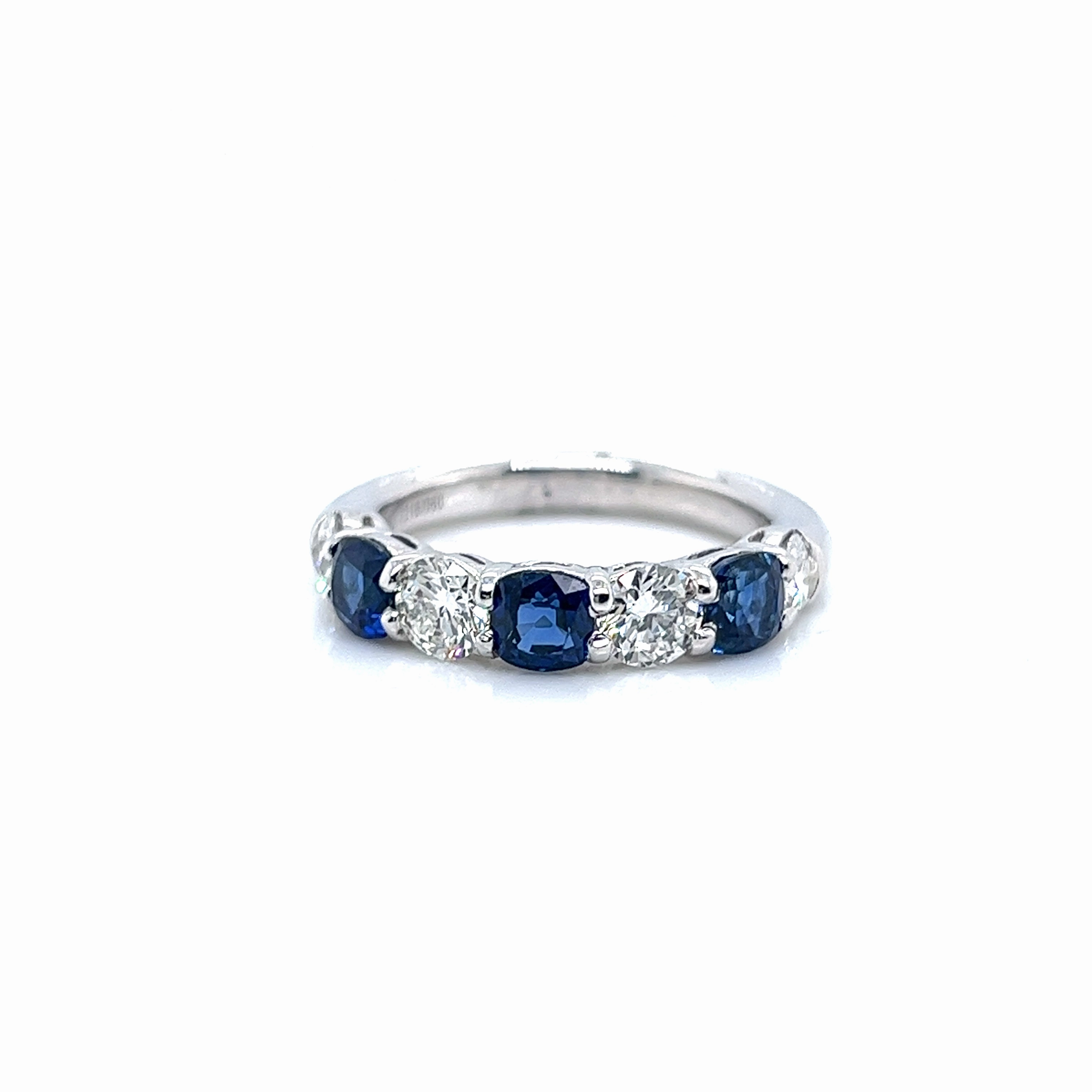 JB Star Diamonds and Sapphires Half Anniversary Fashion Ring in 950 White Platinum (2.45ctw) Exploratory Piece