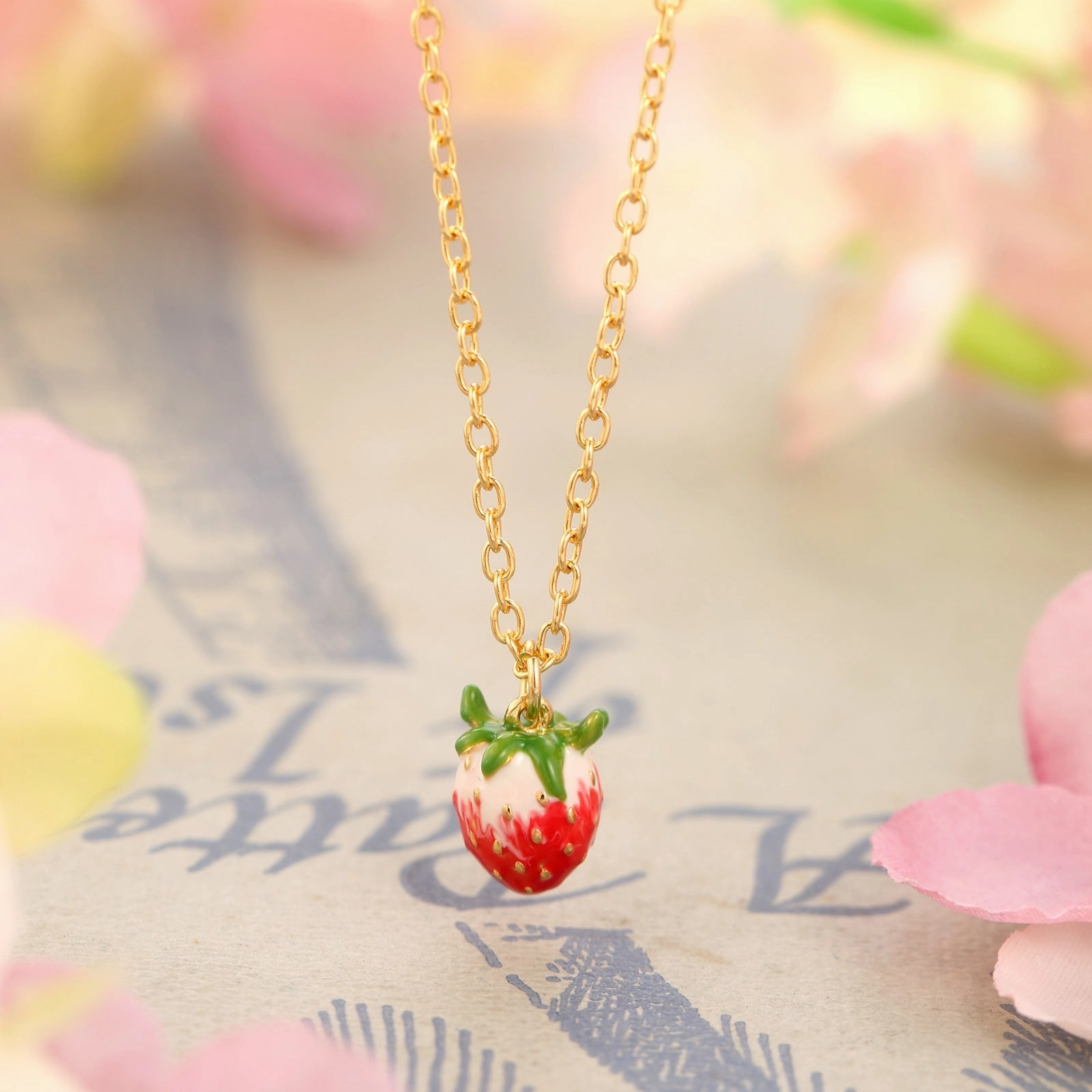 Fashion Statement Casual Gathering Strawberry Necklace