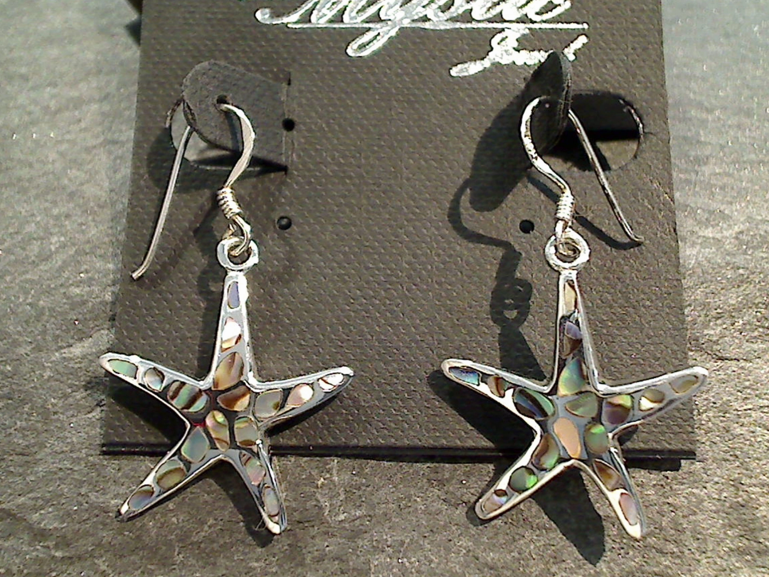 Abalone, Sterling Silver Starfish Earrings Daytime Accessory Comfortable Look