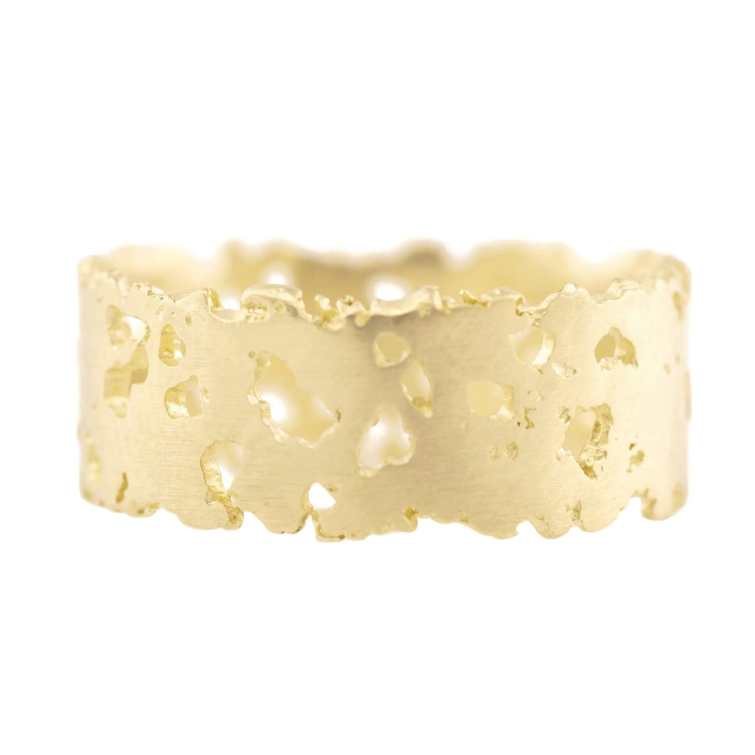 Distinct Style Radiant Finish Pieces Shadow Band - 14ky Gold, 7 mm