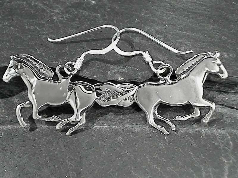 Sterling Silver Horse Earrings Affordable Accessory Classic Essential