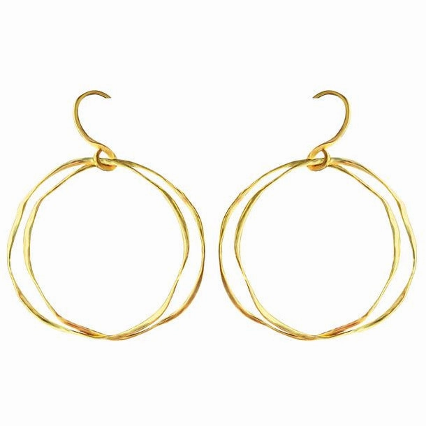Twin hoops earrings Polished Detail Secure Design