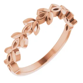 comfortable accessory 14K Rose Stackable Marquise Design Ring