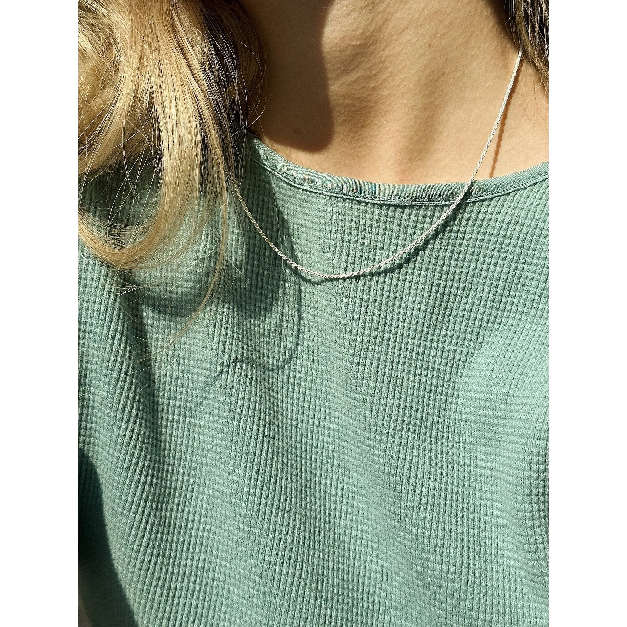 Sterling Silver French Rope Chain Trend Look Precious Jewelry