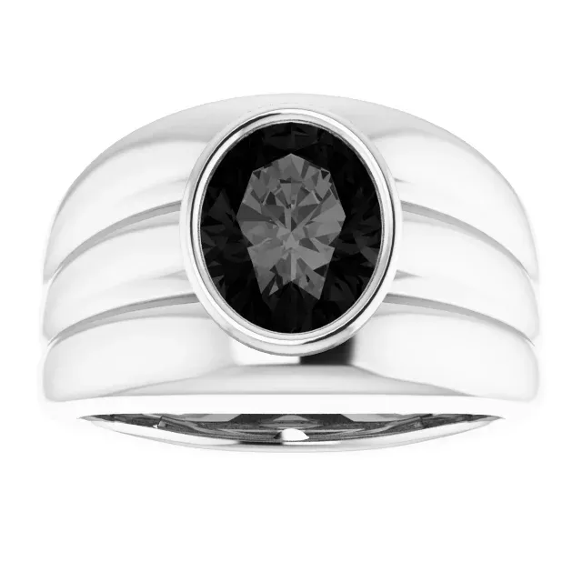 14K White Onyx Men's Ring Amazing Product Minimalist Adornment