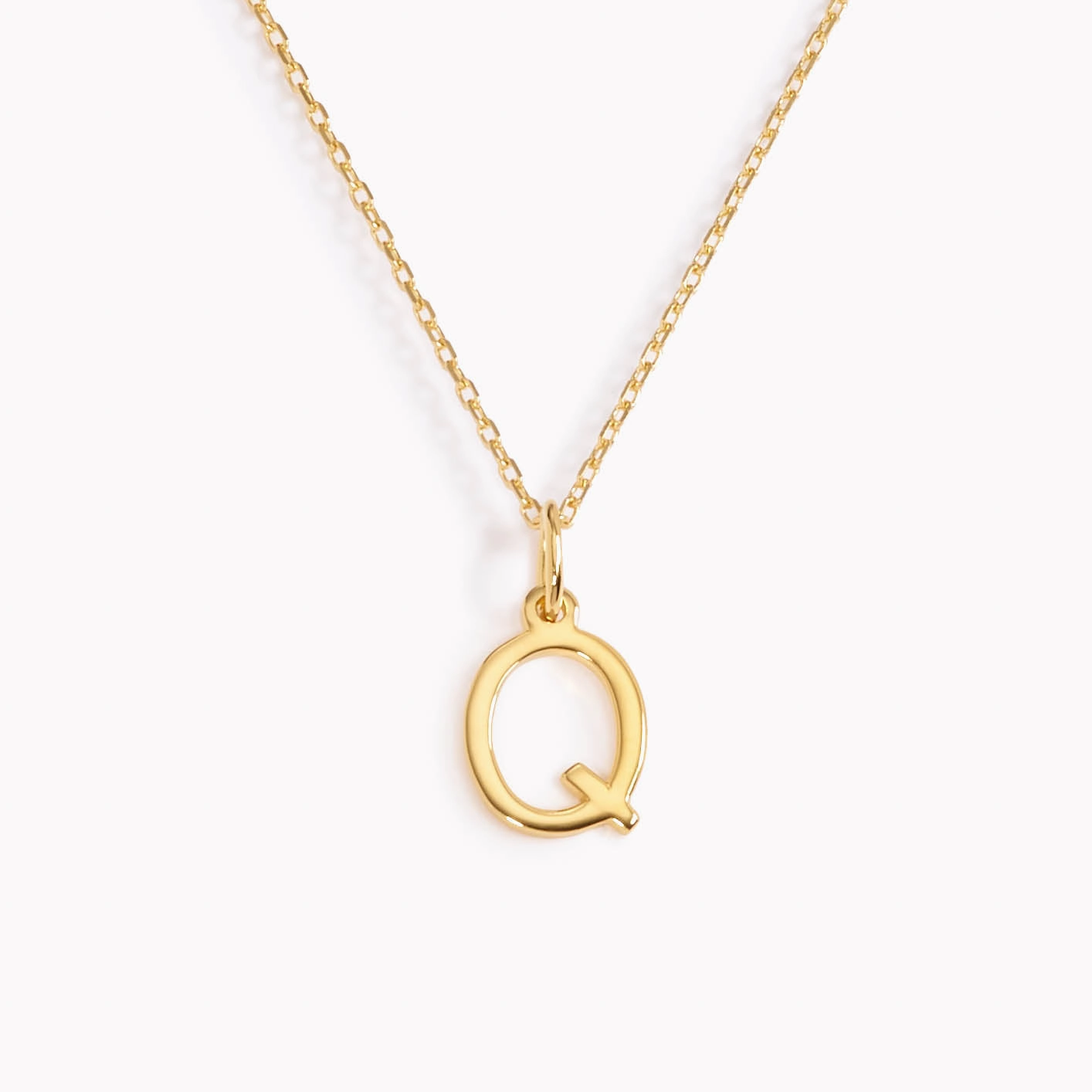 Cultural Touch Q Necklace / Gold Initial Necklace