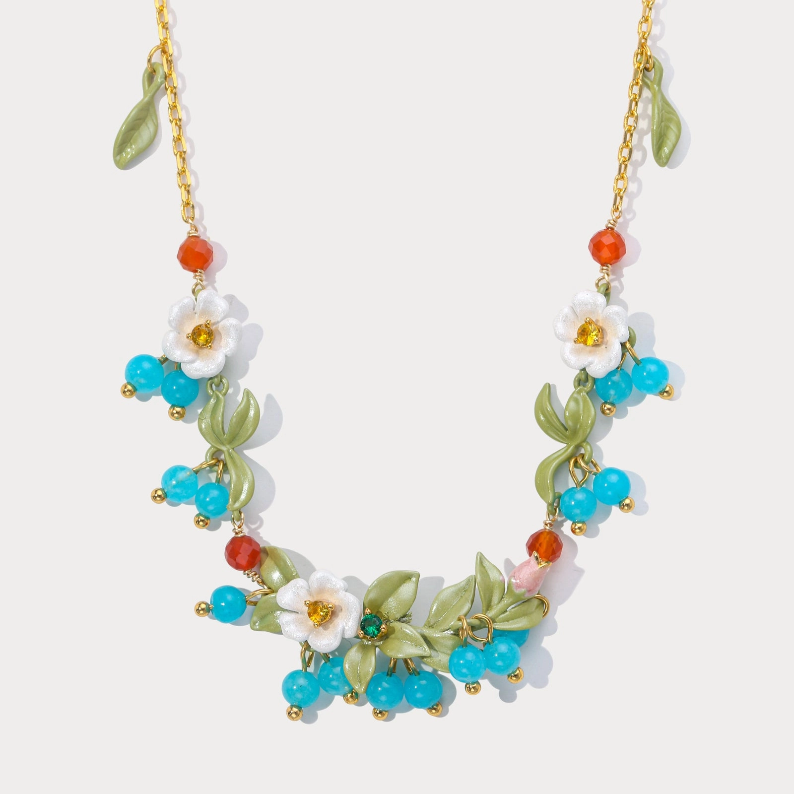 Blueberry Flower Necklace Locket Item Durable piece