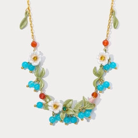 Blueberry Flower Necklace Locket Item Durable piece