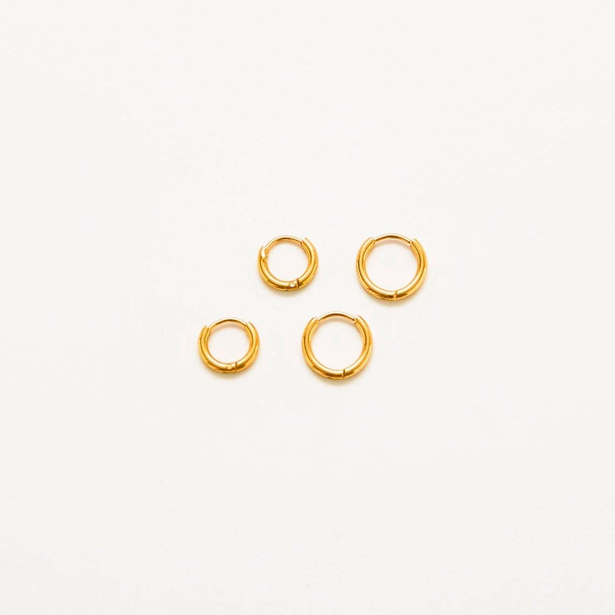 Gold Double Pack - Mini Hoop Earrings Effortless Elegance