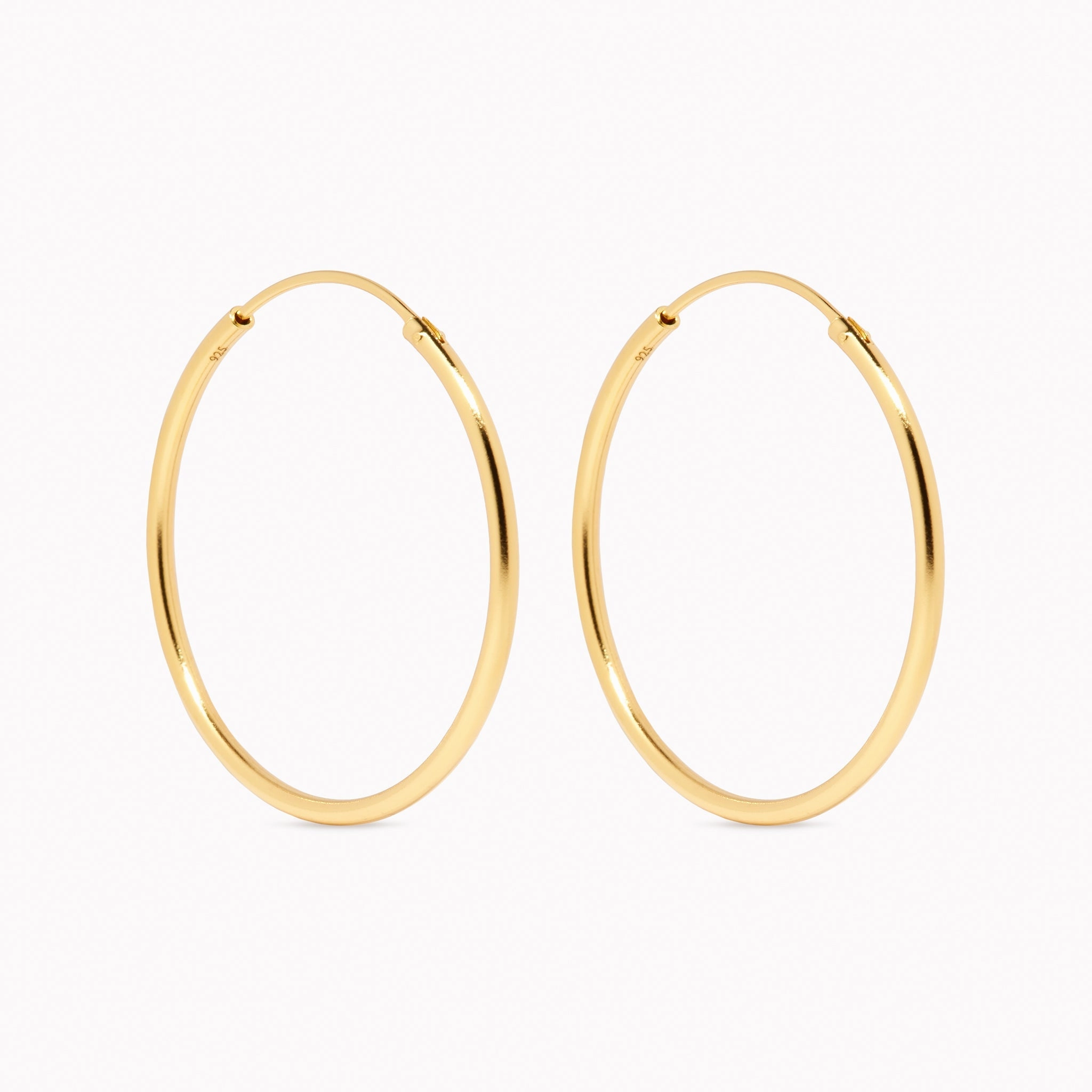 Stylish Gift All Occasion Gold Hoop Earrings 30mm - Rebecca