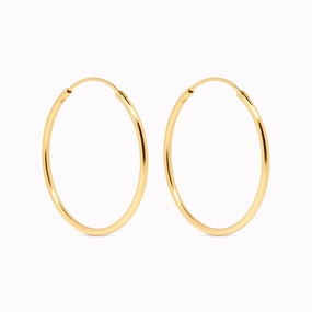 Stylish Gift All Occasion Gold Hoop Earrings 30mm - Rebecca