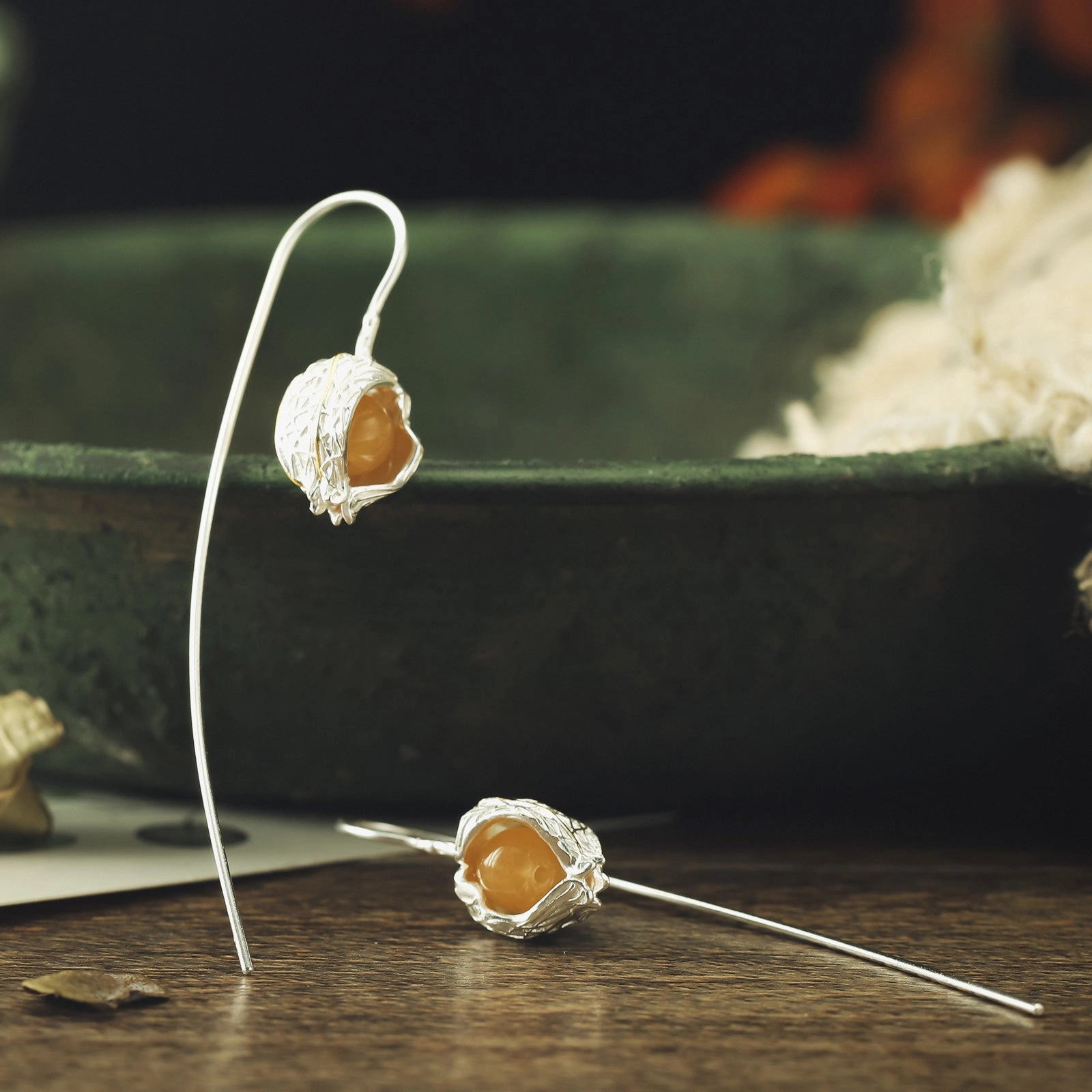 Custom Style Physalis Hook Earrings
