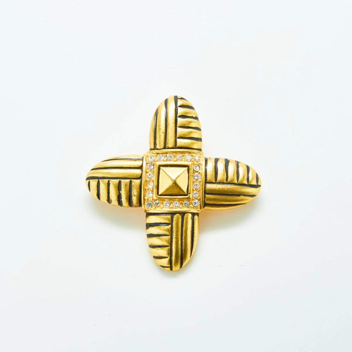 Vintage Danecraft Cross Brooch Polished Radiance