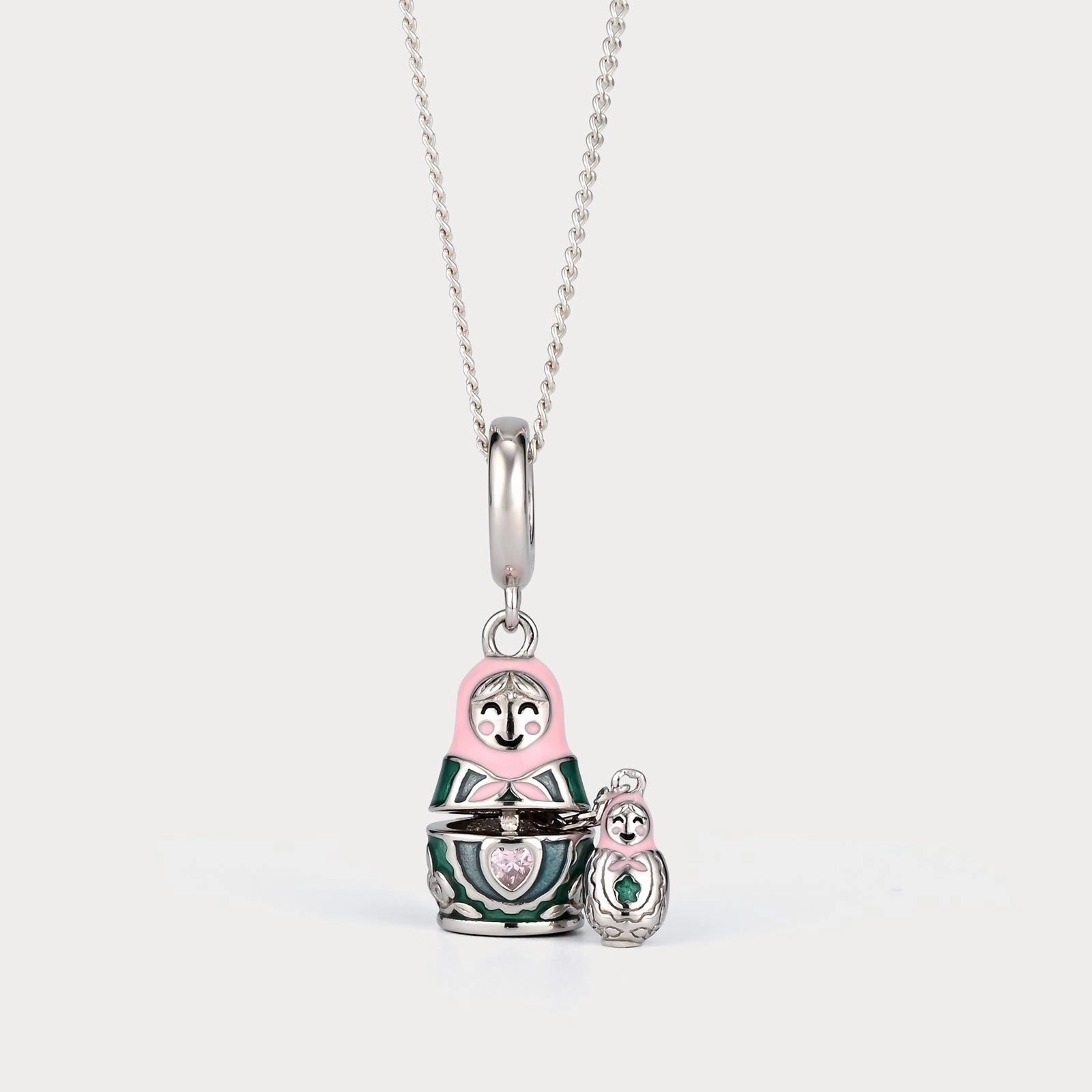 Matryoshka Locket Necklace Creative Touch Opulent Edge