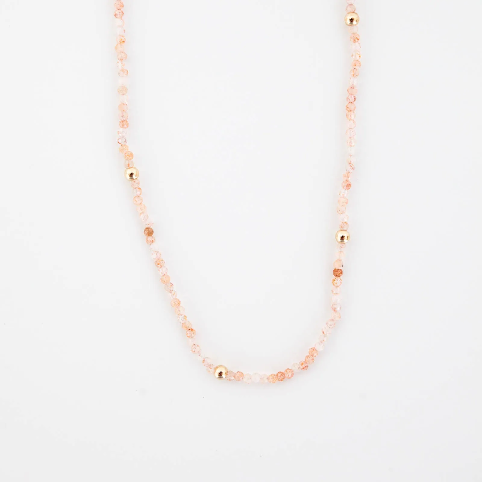 Sunstone Beaded Necklace Distinctive Ornament Trendy Choice
