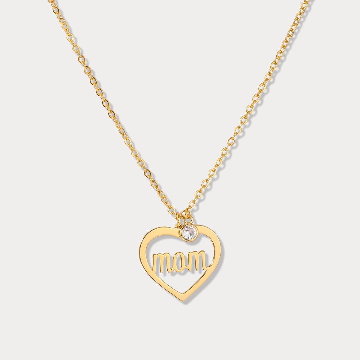 Single Diamond Love Mom Necklace Graduation Gift Creative Gift