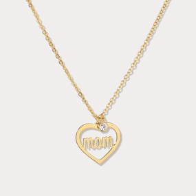 Single Diamond Love Mom Necklace Graduation Gift Creative Gift