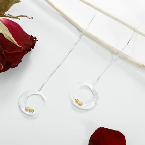 Sweet Dream Little Puppy & Moon Earrings Exclusive Gifts Balanced Detail