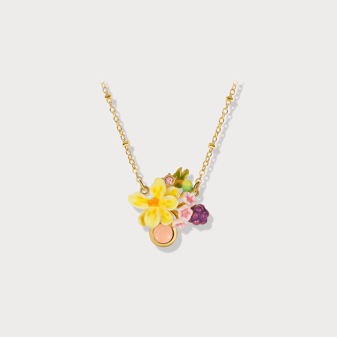 Sweet Grape Flower Necklace Creative Accent Signature Accent