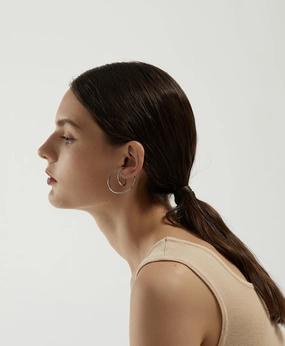 The Planet Spherical Ear Cuff 18K Gold/Silver Smooth Texture Chic Accessory