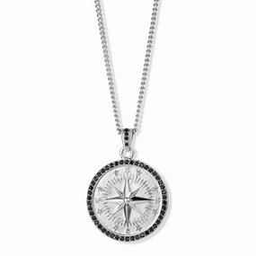 Elegant Fashion Formal Outfit The Silver Compass Pendant - Essentials Collection