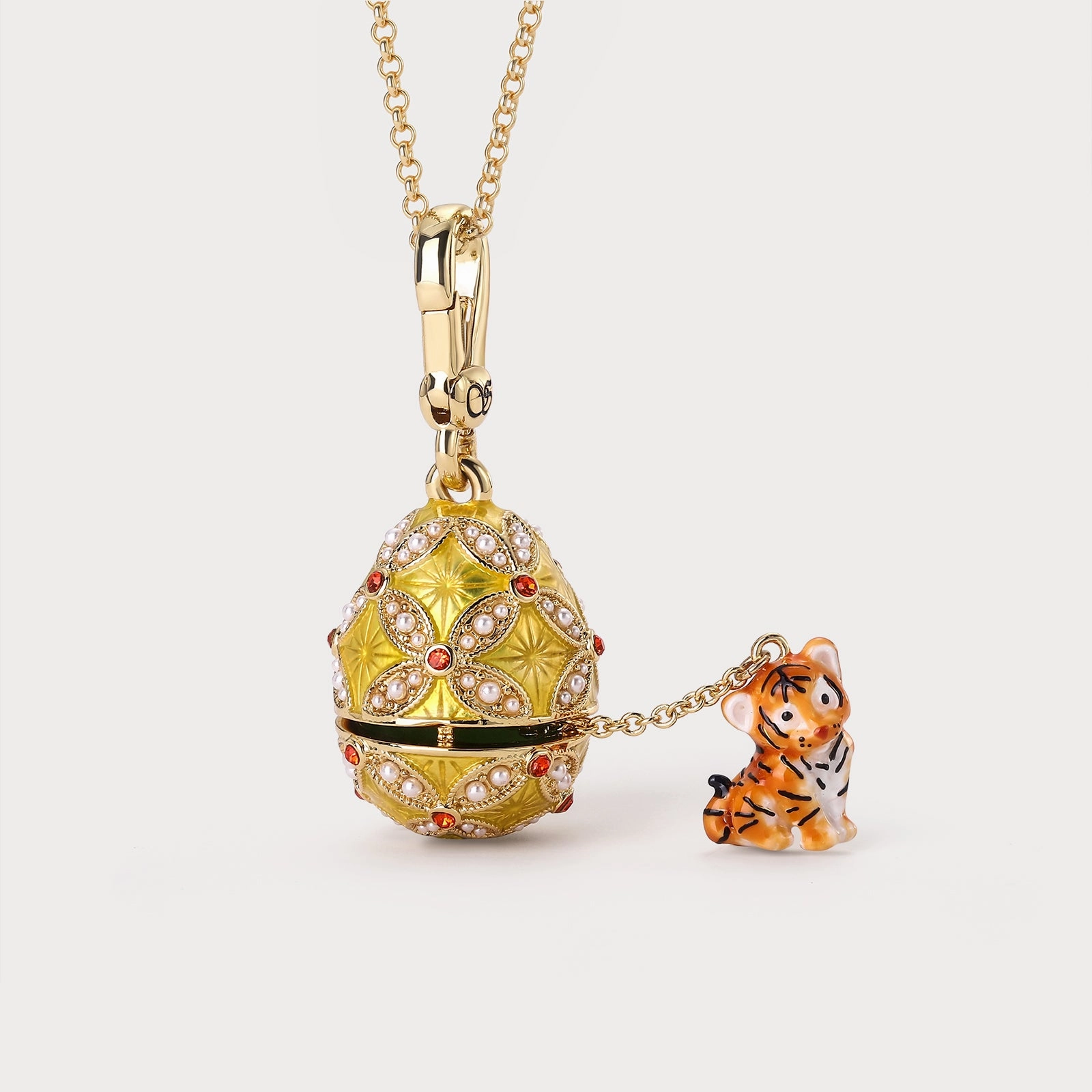 All Ages Adornment Tiger Locket Necklace