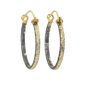 Soft Features Luxury Tone Chelsea Hoops - Small - 22k/18k Gold   Oxidized Silver