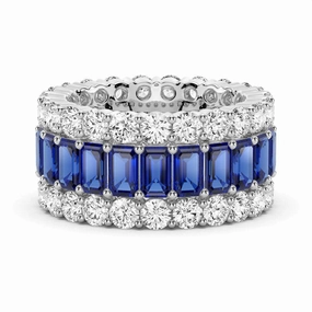 Balanced Highlight understated look 15.4 CT. Baguette Lab Grown Gemstone Eternity Band