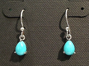 Secure Must-Have Turquoise, Sterling Silver Small Earrings