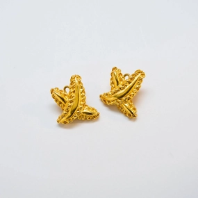 Vintage ??X?? Ribbon Earrings Daily Detail