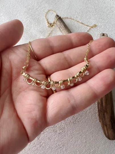 Lace Quartz Layering Necklace Modern Youth Home Gift