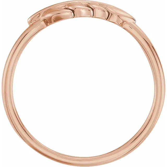 Anniversary Celebration 14K Rose Leaf Ring