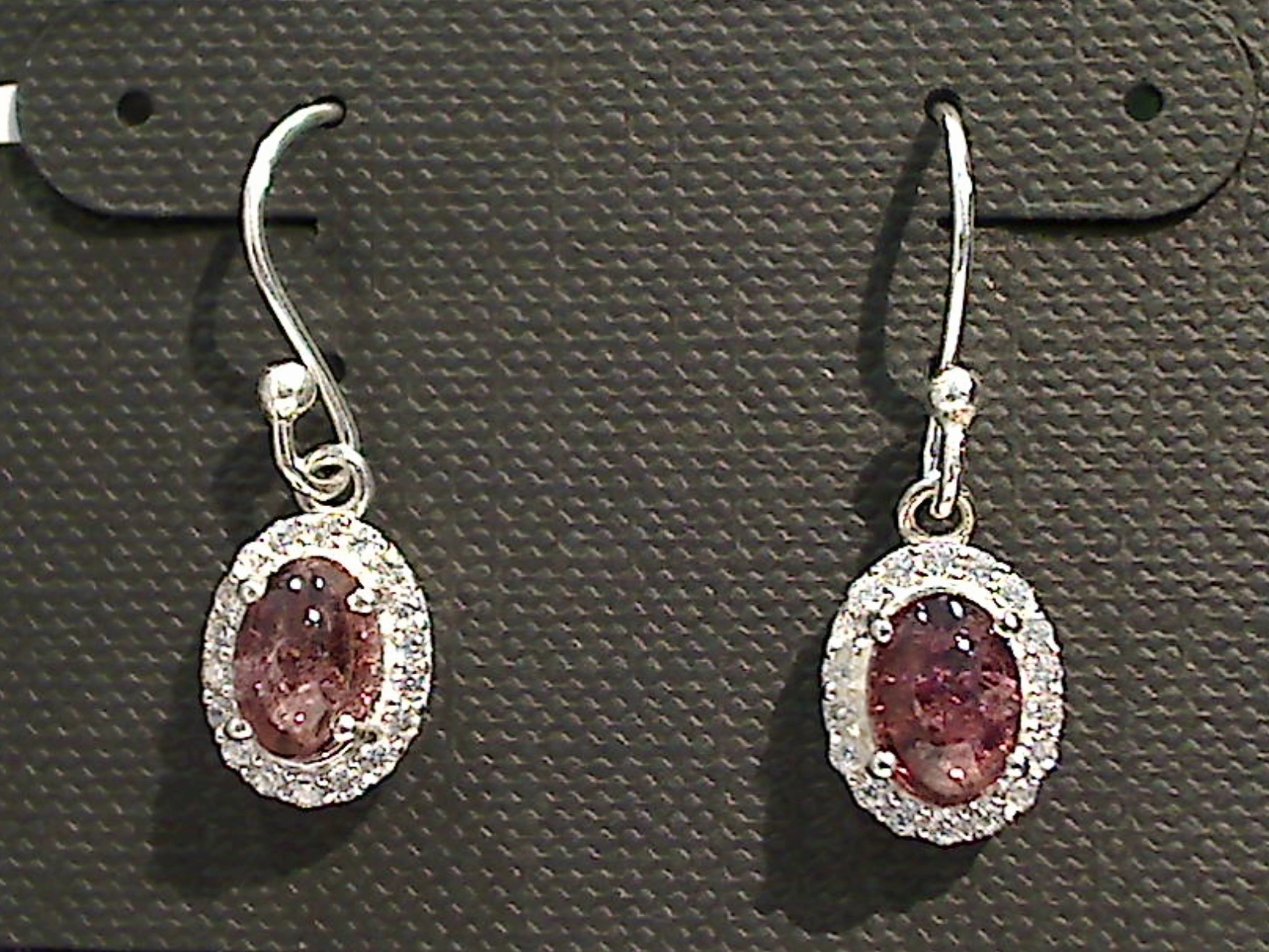Gorgeous Feature Tiny Item Tourmaline, CZ, Sterling Silver Earrings