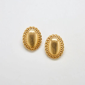 Vintage Gold Chain Cameo Earrings Lifestyle Fit