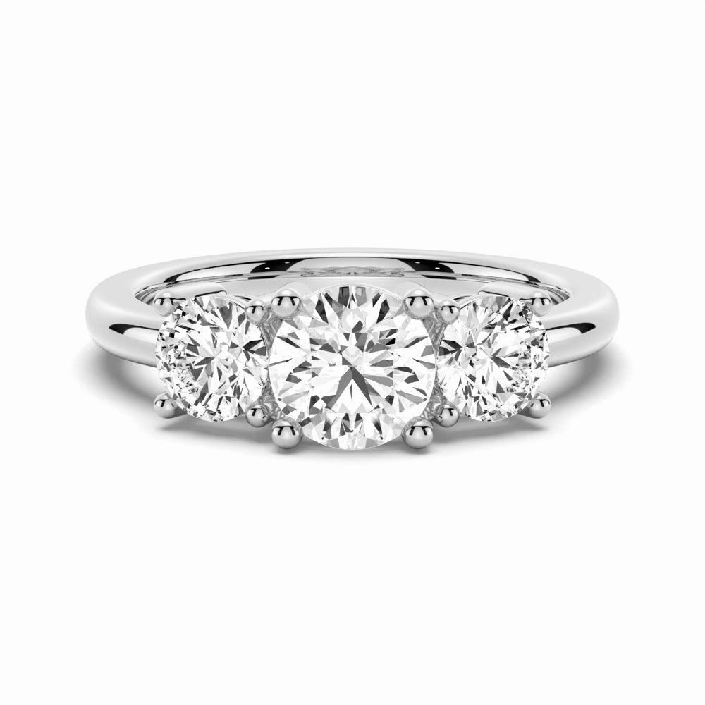 3 Stone Shared Prong Set Moissanite Anniversary Band Trendy Accessories Seasonal Pick