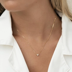 Luxe For Less Modern Sparkle Trillium Necklace