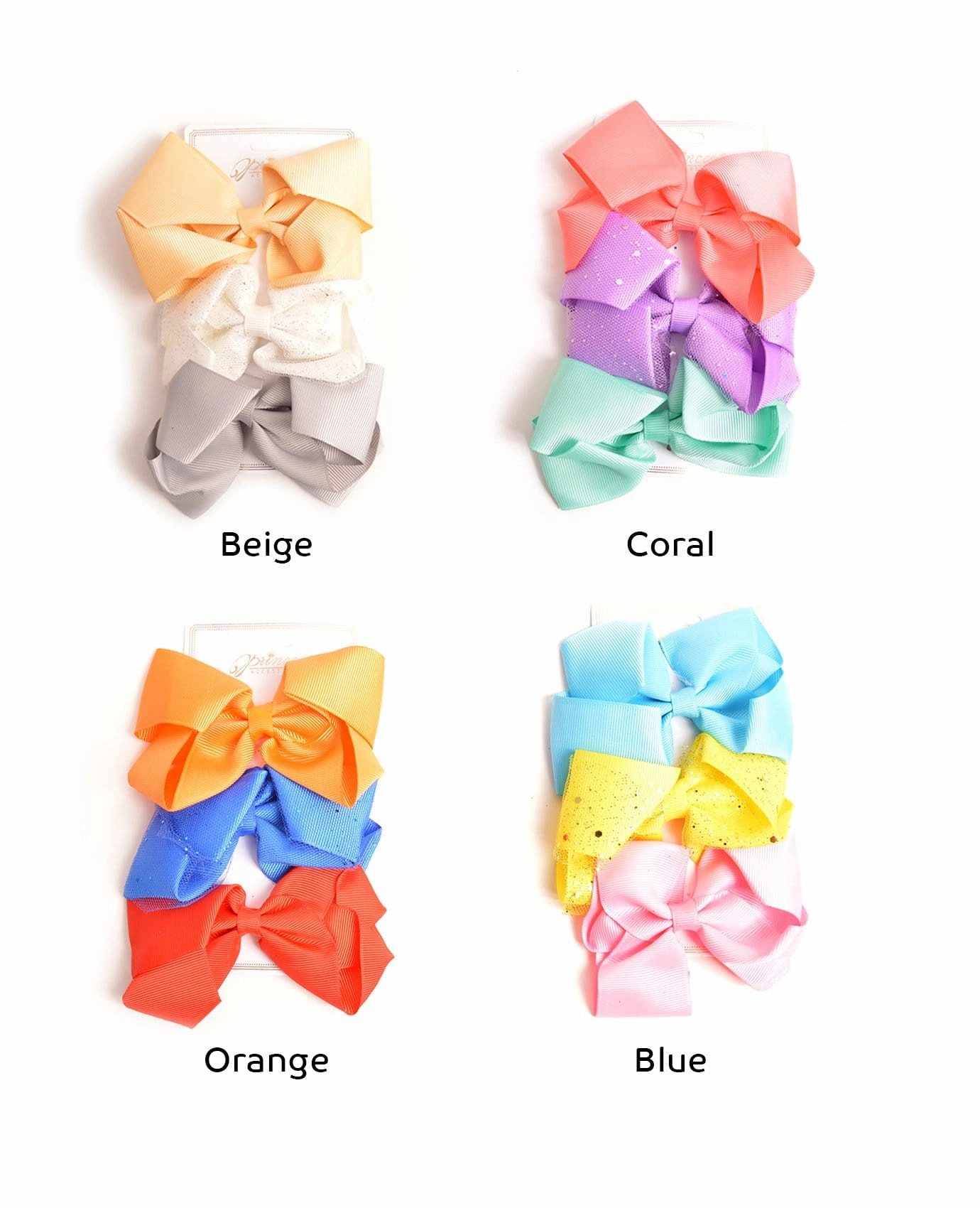 Understated Shine Tropical Color Bow Set