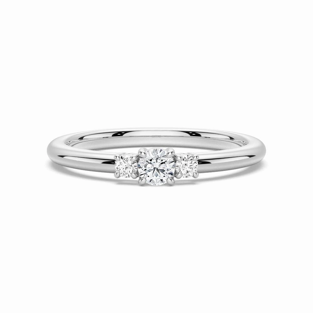 True Love Lab Grown Diamond Three Stone Promise Ring Unique Style