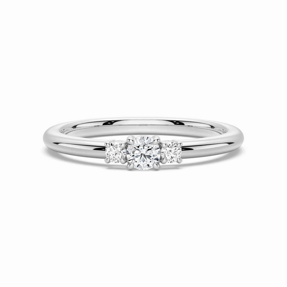 True Love Lab Grown Diamond Three Stone Promise Ring Distinctive Appeal Unique Design