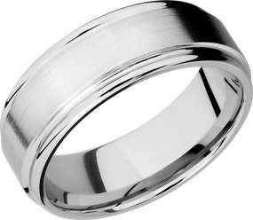 Refined Finish Party Outfit Cobalt Chrome 8mm flat band with rounded edges