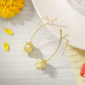 Tulip Earrings Allure Detail Luxury Element