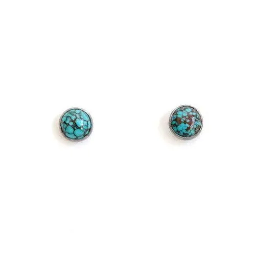 Turquoise Studs Vivid Finish Elegant Occasion