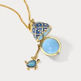 Lovely Piece Turtle Egg Locket Necklace