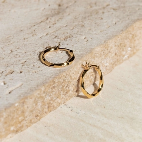 Sophisticated Look Radiant Shine Look Twisted Hoops - Juni