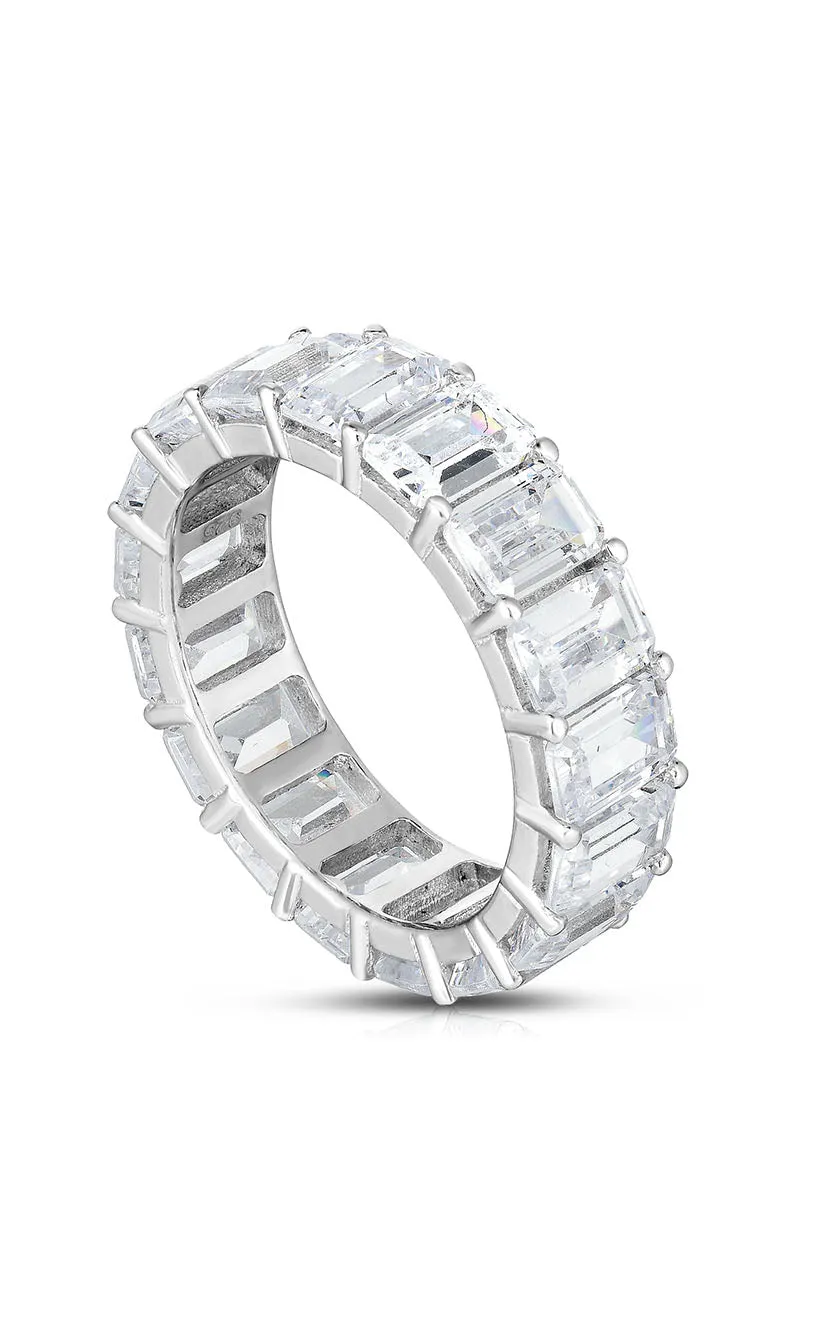 Custom product solid color Baguette Eternity Band
