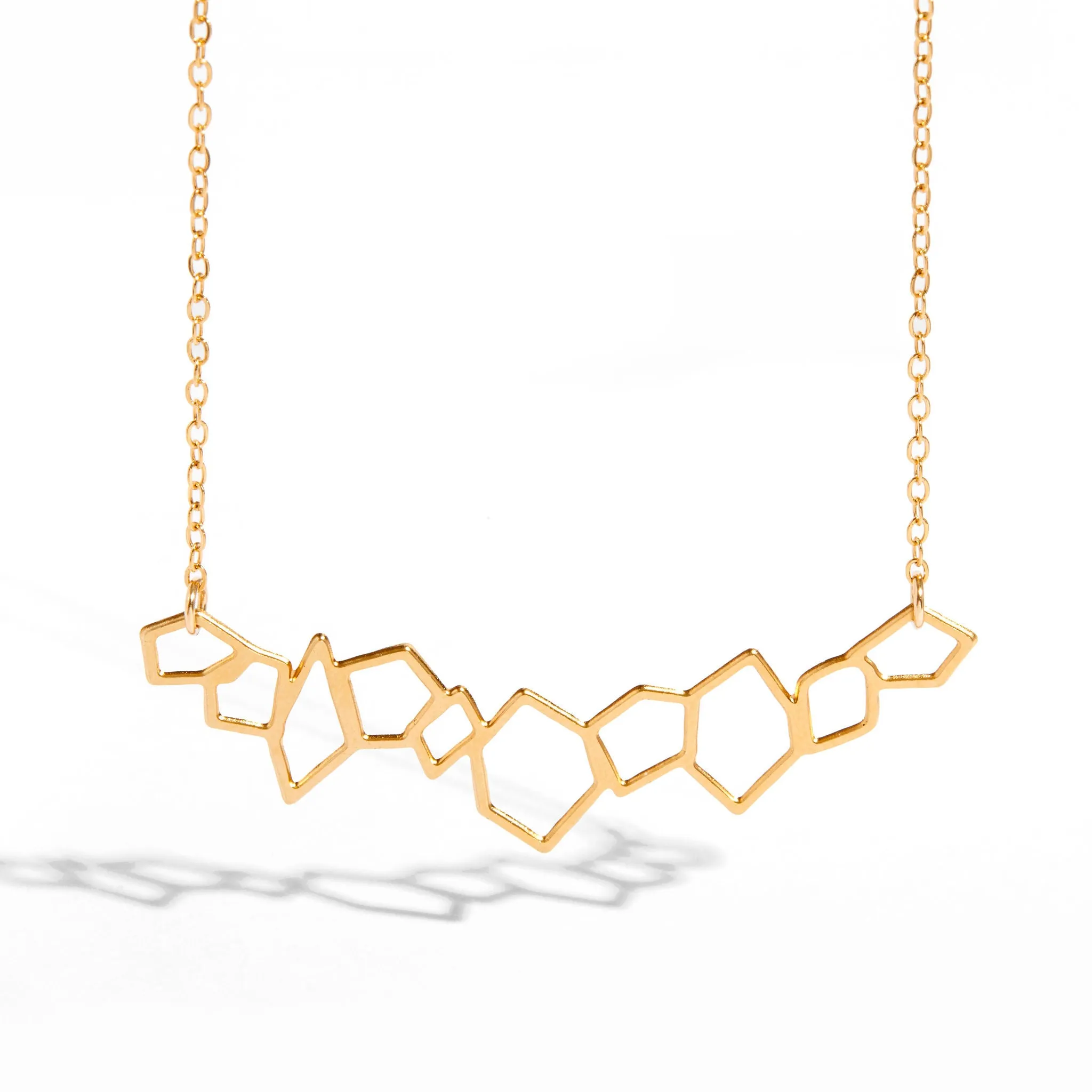 Bright Feature Crystals Cluster Necklace