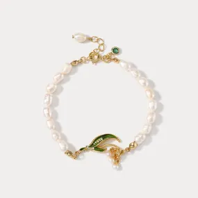 Lily Of The Valley Pearl Bracelet Artistic Accent