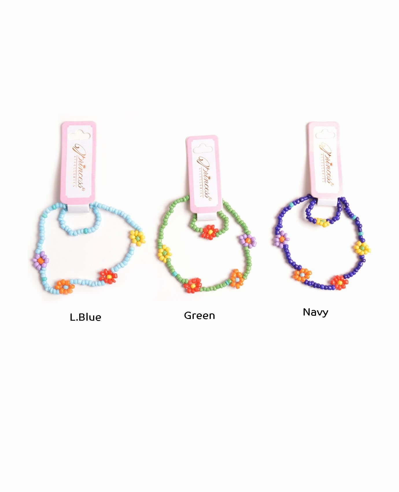 Radiant Shine Finish Trend Forward Colorful Flowers Kids Bracelet