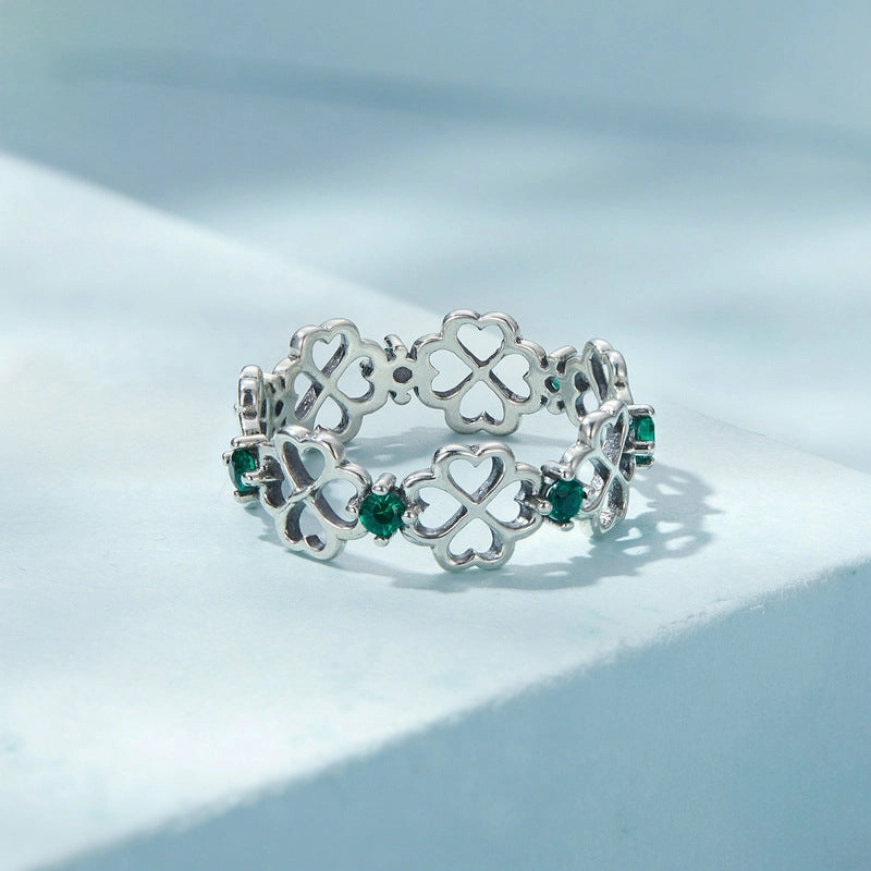 Four Leaf Clover Finger Ring Imperial Measure Environmentally Safe